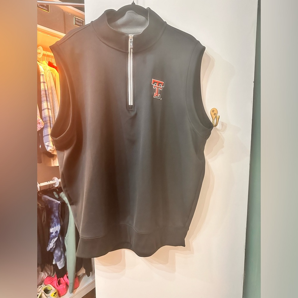 Fairway & Greene F&G Tech Texas Tech sleeveless pullover quarter zip